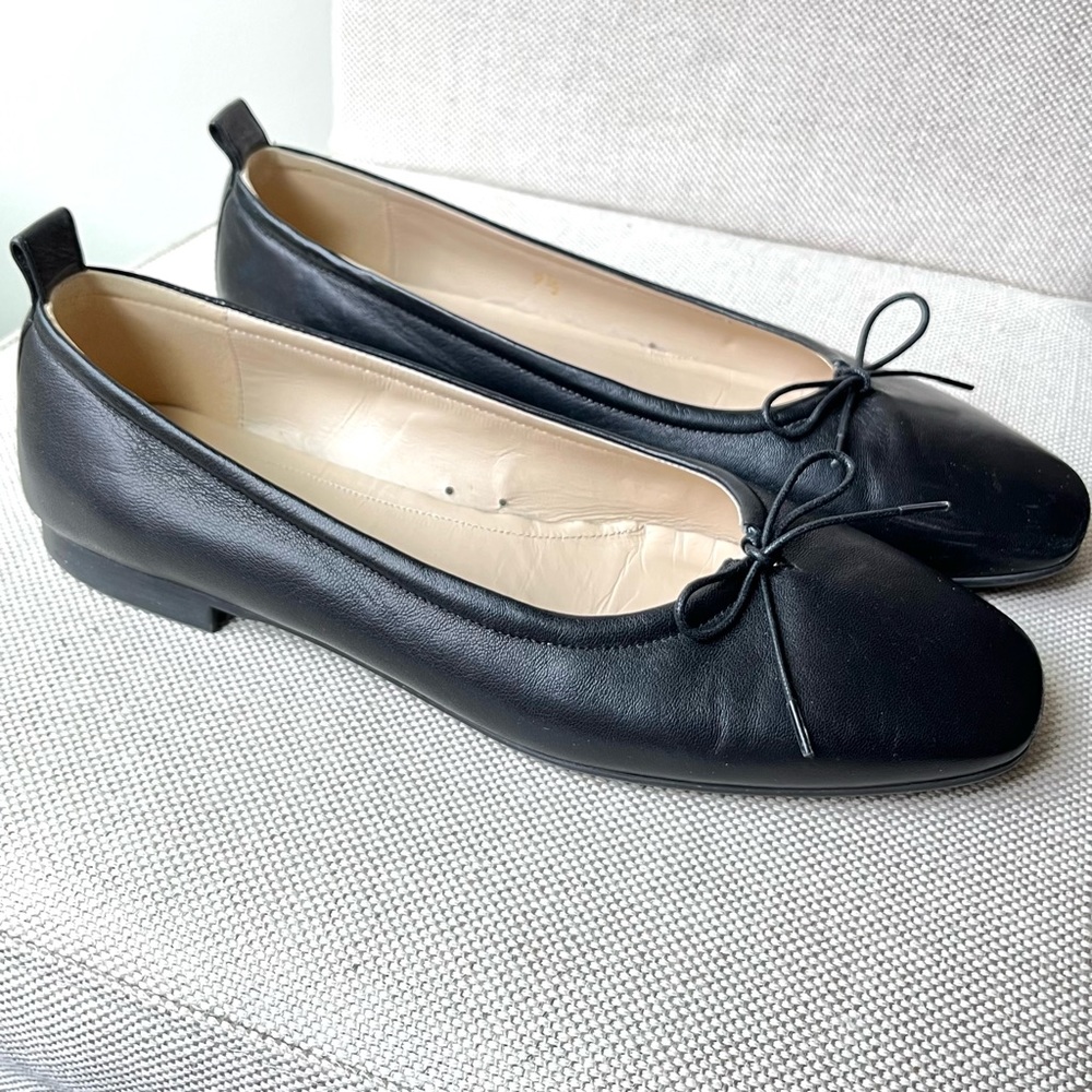 Everlane The Day Ballet Flat Black Leather (size 9 1/2)